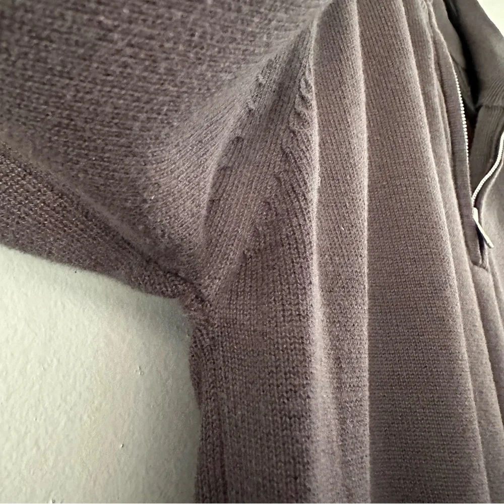 Faconnable 1/4 Zip Sweatshirt 100% Cotton |‎ Charcoal Grey